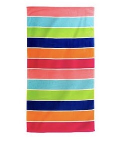 Details About Target Beach Towel 32 X 62 100 Cotton Multi Bold Colored Stripes Set Of 2 Nwt