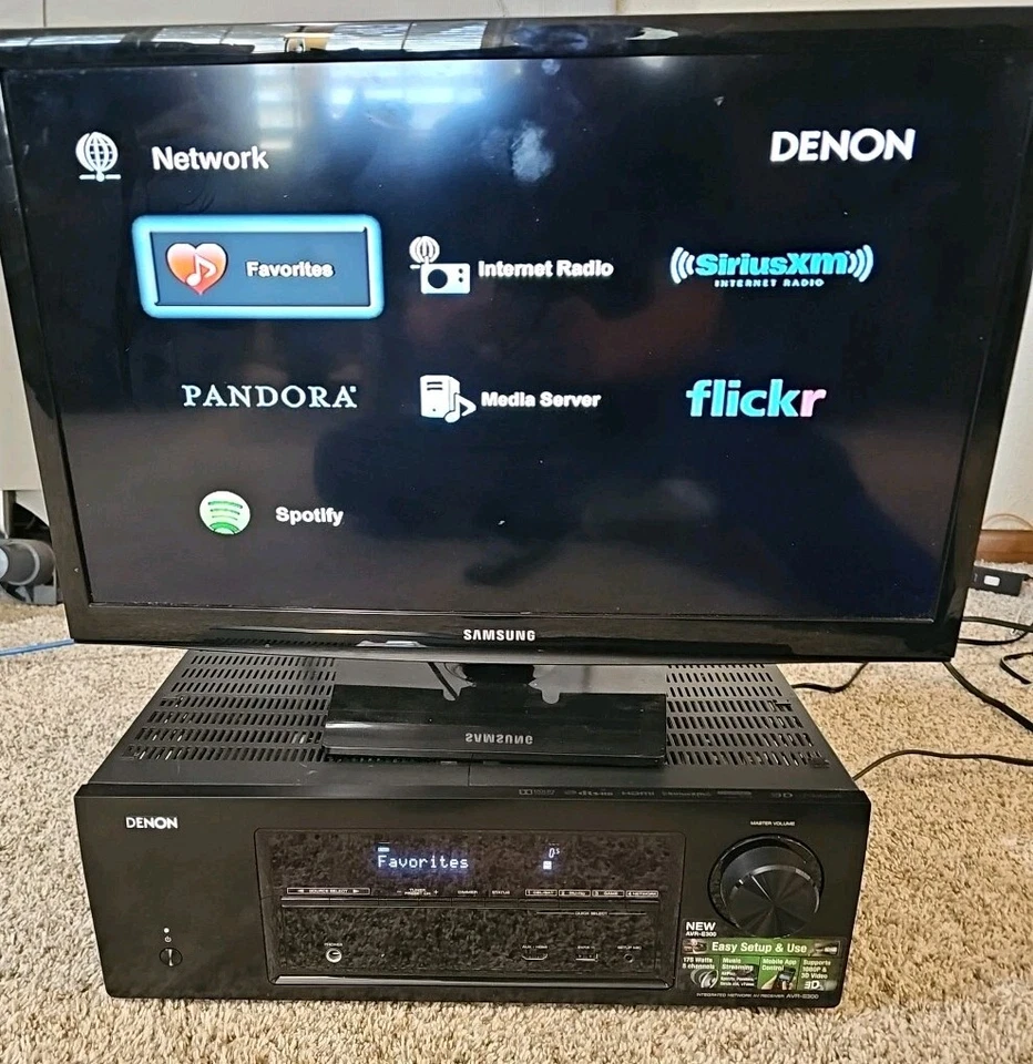 Denon AVR-E300 5.1 Channel Integrated Network AV Receiver  - Image 2 of 4