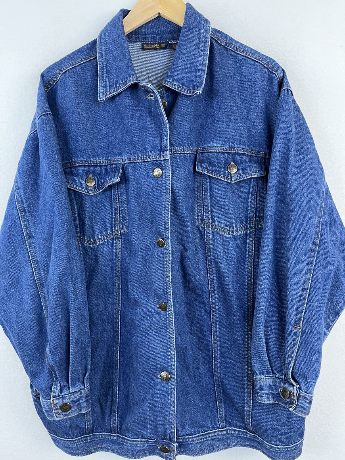 Vintage Hunters Run Blue Denim Trucker Jacket Native … Gem