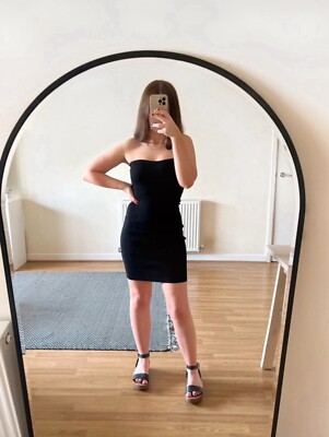 New With Tags Nakd Fashion Strapless Black Bodycon Knit Mini Dress Size XXS  4 6 | eBay UK