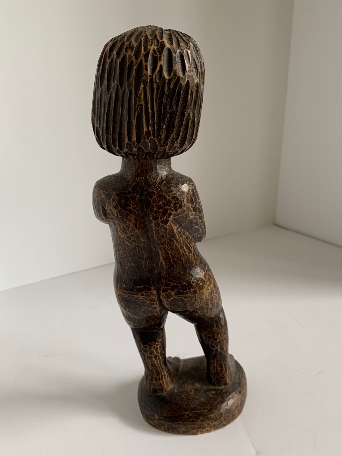 Vintage Jamaican HandCarved Wood Fertility god Statue Figurine Ethnic