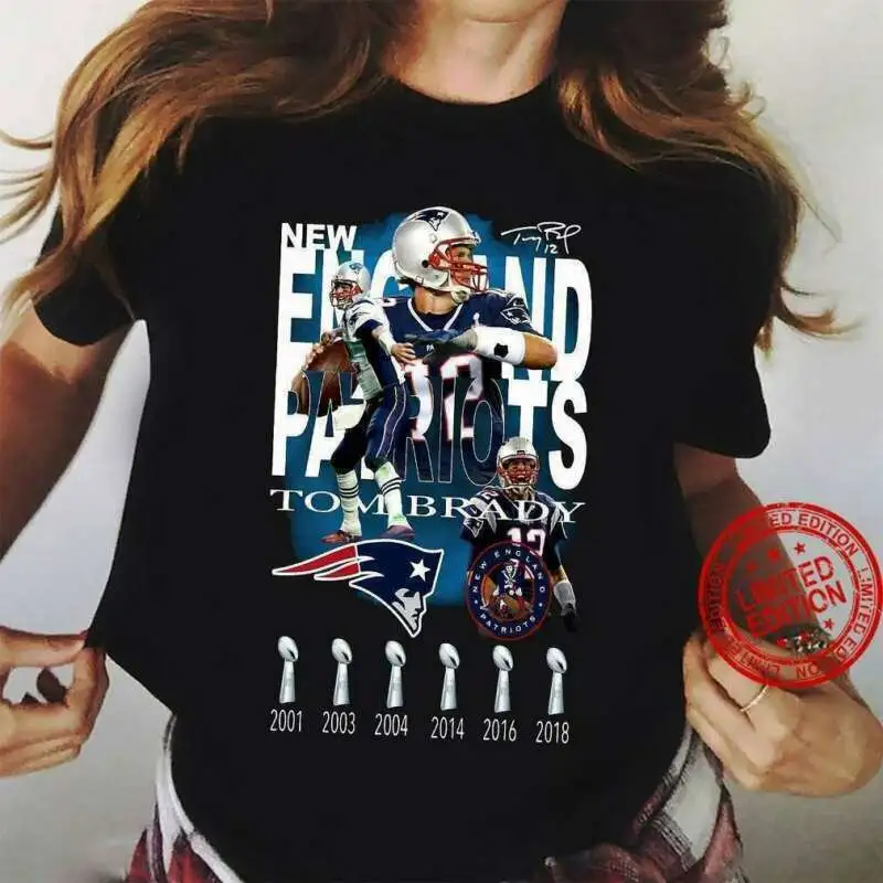 New England Patriots T Shirt Super Bowl NFL Football Team Vintage Men Gift  Tee