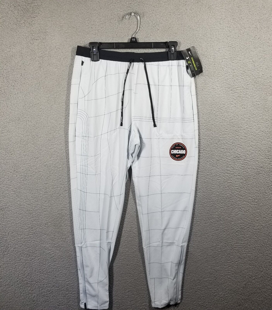 Nike Flex Phenom Running Joggers Men Medium White Chicago Marathon NWT