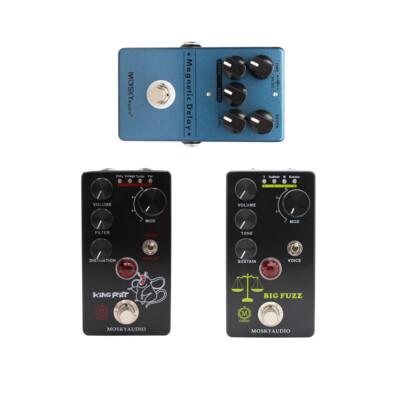 Mosky Delay/Distortion/Fuzz Guitar Bass Effect Pedal True Bypass Metal Shell