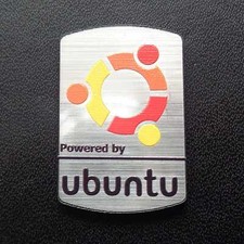 Ubuntu Label / Aufkleber / Sticker / Badge / Logo 1,9cm x 2,8cm 308b 
