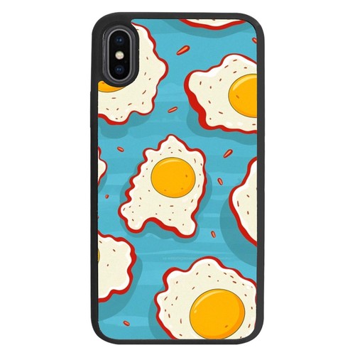 For iPhone SE4 16E 12 13 14 15 16 Pro Max Friendly Case cartoon drawn fried eggs - Picture 5 of 25
