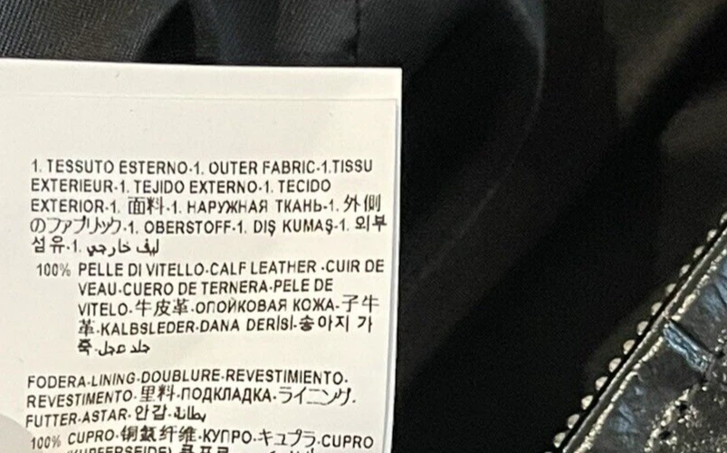 Gonna elegante nera nuova con etichette Versace 2023 coccodrillo pelle goffrata US 2 4 IT 40