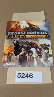 Transformers Fall of Cybertron - PS3 - Manual Only **NO GAME!