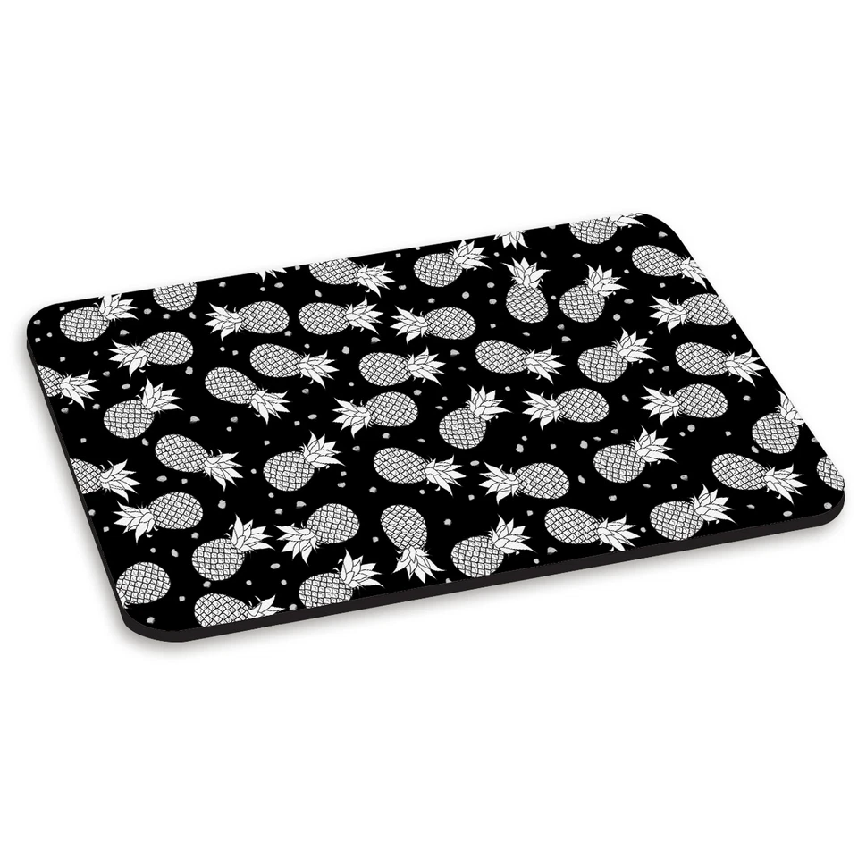 Tapis De Souris Pour PC Gift Base Noir & Blanc Ananas Juteux Fruit Rond - Photo 1/1