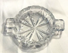 Vintage American Brilliant Cut Crystal Art Nouveau Dainty Personal Ashtray 3”