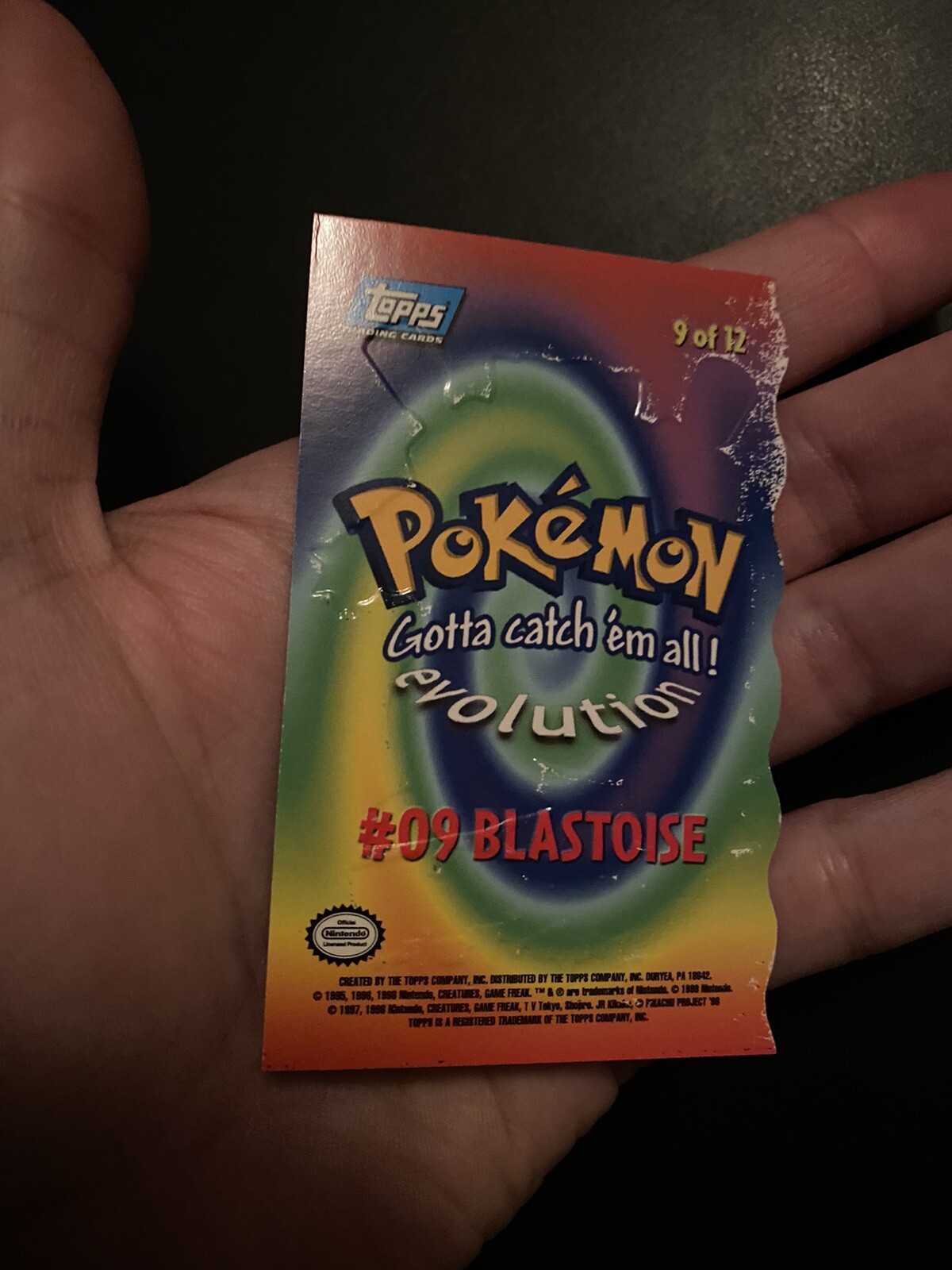 1999 Topps Pokemon The First Movie Die-Cut Blastoise #9 of 12 (Damage) - Picture 3 of 5