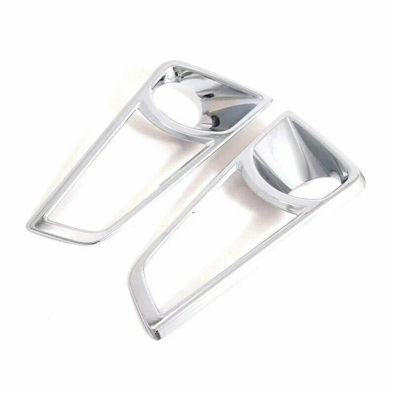 1 Pair Silver Chromed Front Fog Lamp Cover Trim For Toyota Hiace 2019 2020 2021 - Imagem 2 de 4
