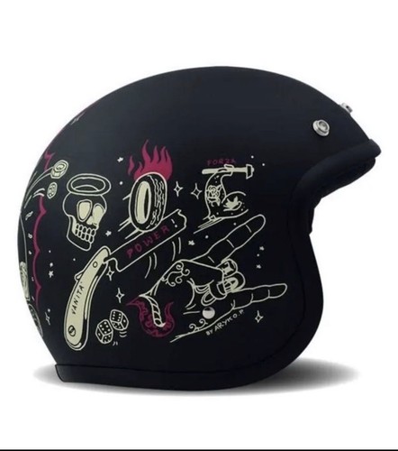 CASCO JET DMD VINTAGE BORN FREE CUSTOM HARLEY - Imagen 3 de 3