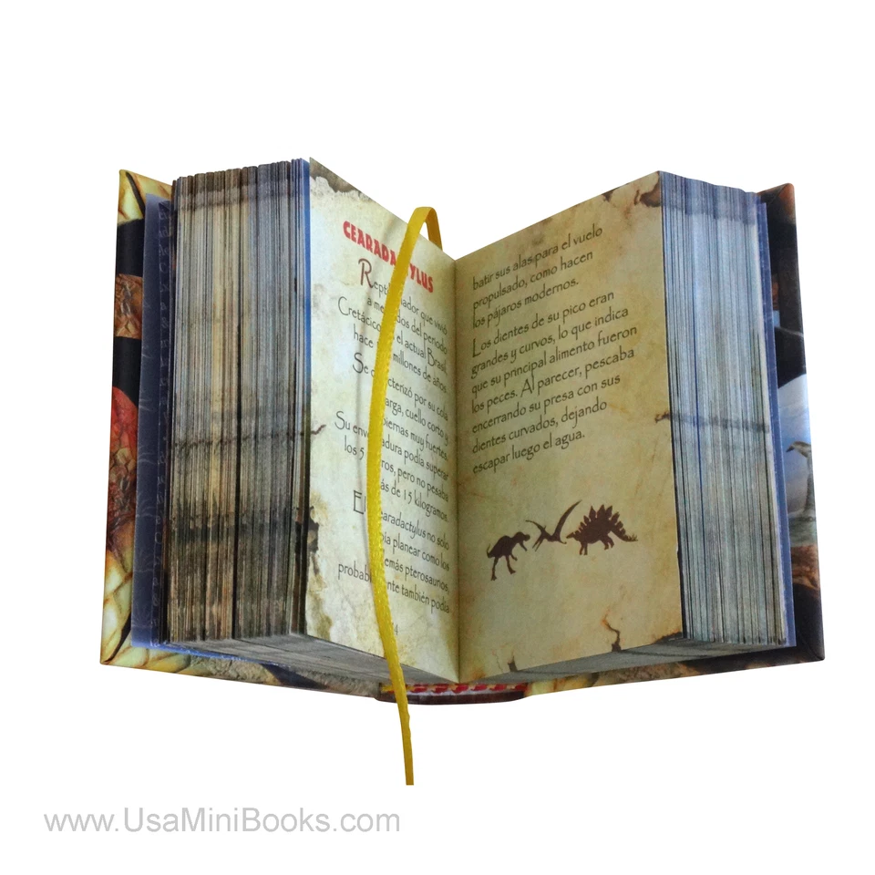New Dinosaurios in spanish Legible Miniature Book hardcover with illustrations - Image 2 of 2
