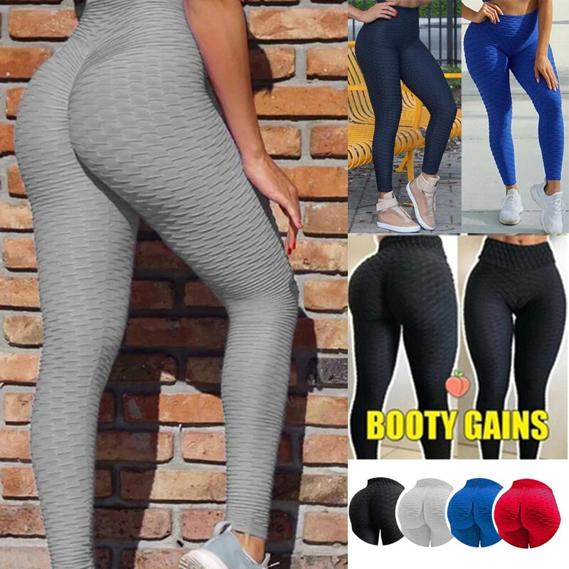 Women's Honeycomb Scrunch Butt Leggings Butt Lifting Textured Tights Tummy  Control High Waisted Yoga Jogger Pants 