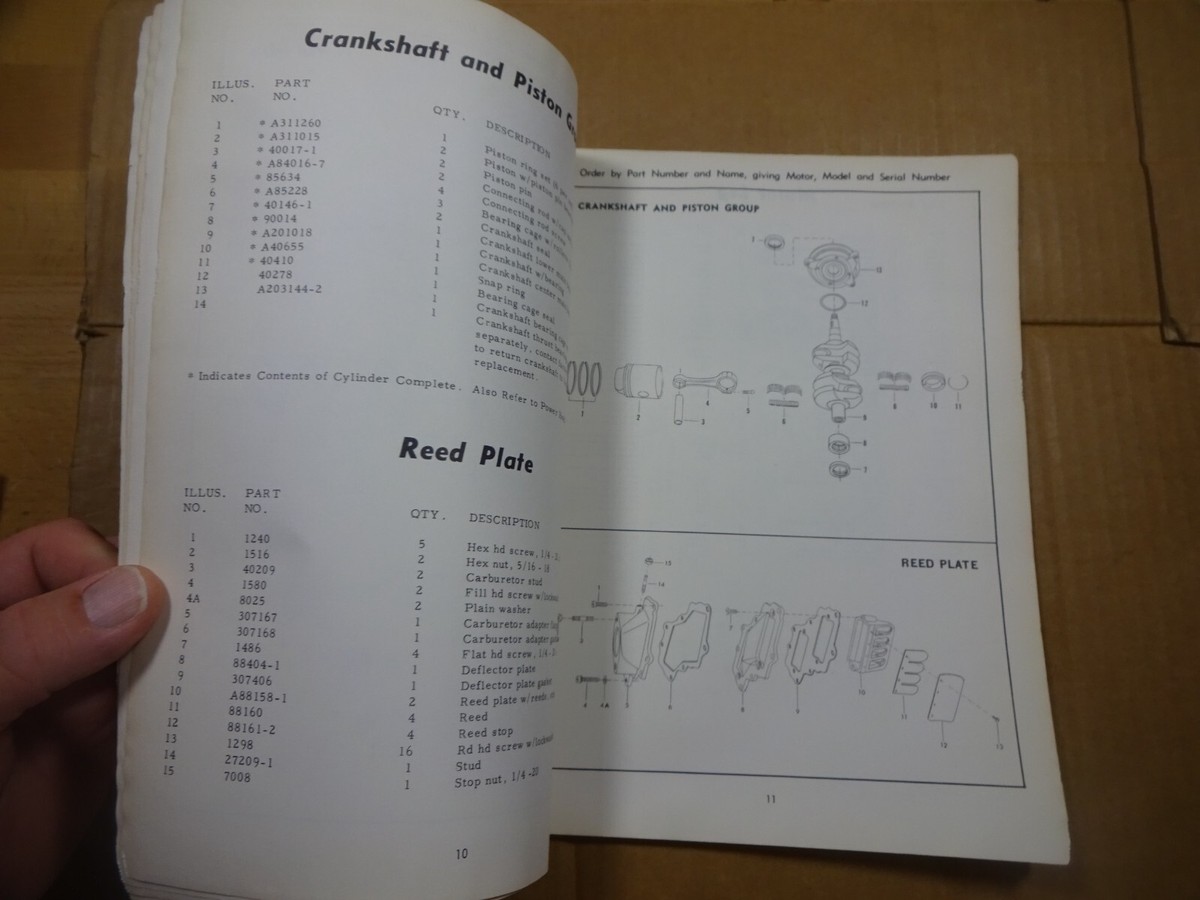 1968 Wards Sea King Outboard 55 HP parts catalog book VWB-27955B