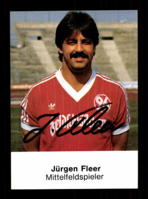 Jürgen Fleer Autogrammkarte Hannover 96 1985-86 Original + A 196660