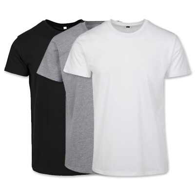 Herren T Shirt Oberteil Rundhals Basic T-Shirt Build Your Brand NEU XS - 5XL