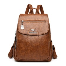 Women Backpack PU Leather Vintage Shoulder Bag Casual Travel Ladies Female Bag