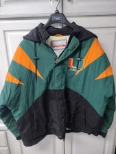 Apex One Miami Hurricanes Coat Jacket Large