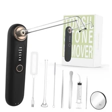  Tonsil Stone Removal Vacuum Kit with 5 Mode Suction, 10 in 1 Electronic, Black