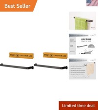 Stylish and Durable Wrought Iron Towel Bar - Handmade Black Wall-Mounted Rack