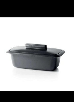 New Tupperware 1.9-Qt. Ultra Pro Bread Loaf Pan & Cover for Oven / Microwave Blk