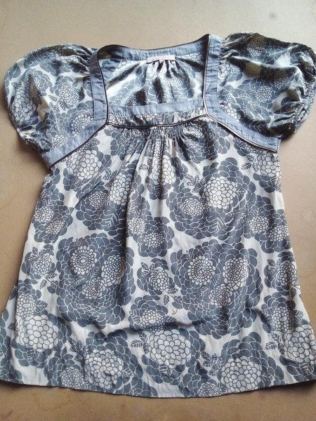 Women Sandro Shirt Silver Silk 36 / S