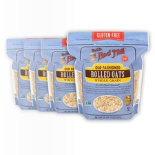 Gluten Free Old Fashioned Rolled Oats, 32oz Pack of 4 - Non GMO, Whole Grai...
