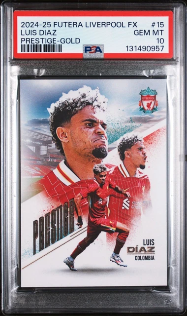 2024-25 Futera Liverpool FX Luis Diaz PSA 10 # 01/15