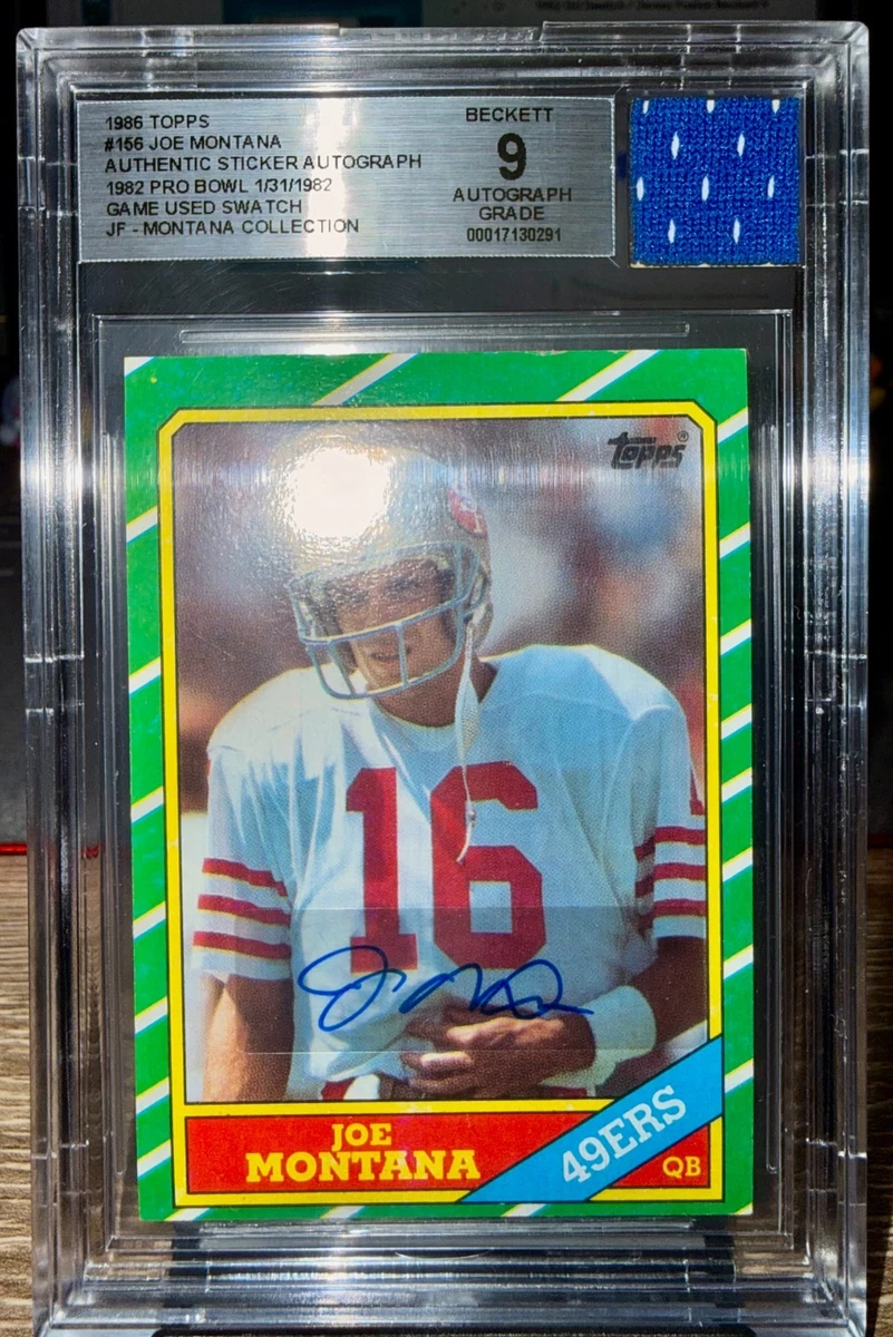 Topps Joe Montana Autographed Football Sports Trading Cards