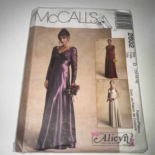 c.2000 MCCALLS Alicyn 2602 Misses Special Occasion Dresses, Sizes 12 14 16UNCUT - Picture 1 of 4
