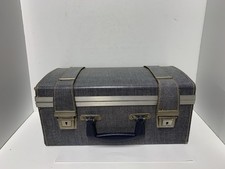 Vintage Denim Vinyl 15-slot 8 Track Cassette Tape STORAGE CASE Box