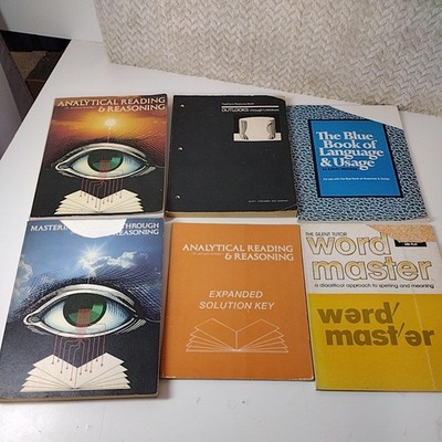 Lot 6 Reading & Language Study Books Analytical Reasoning Blue Book Word Master