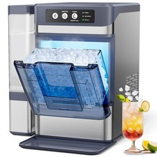 Nugget Ice Maker Countertop 44Lbs/24H Soft Chewable Self Cleaning