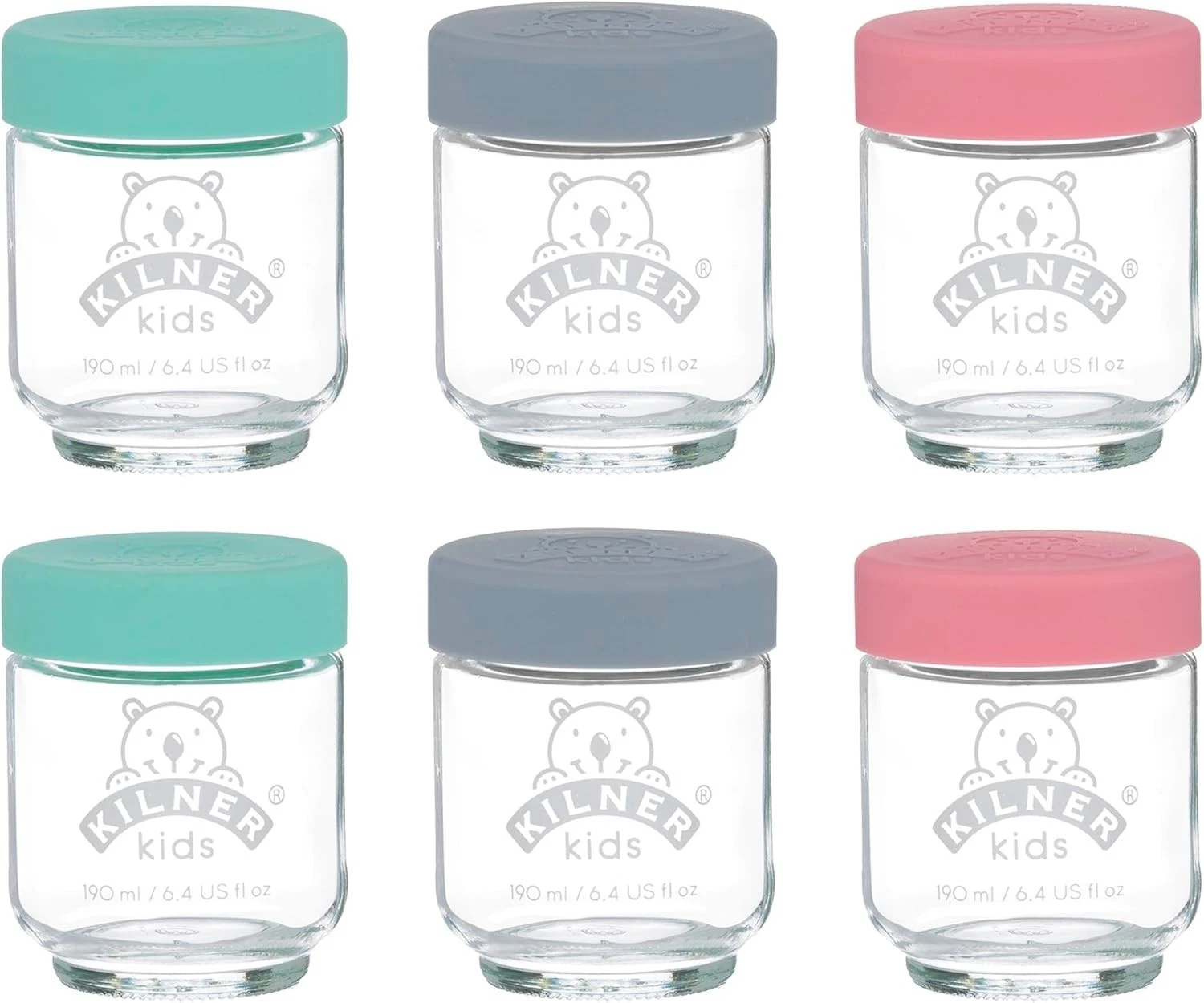 Kilner Kids Glass Baby Food Jars Set of 6 x 190ml Reusable Glass JarS
Opens in a new window or tab