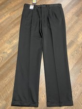 NEW Roundtree  Yorke TravelSmart Classic Pleated Pants 40x36 Stretch Waist
