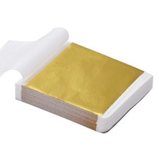 100pcs 24K Gold Foil Edible Gold Leaf Sheets For DIY Cake Decoration Arts Crafts
