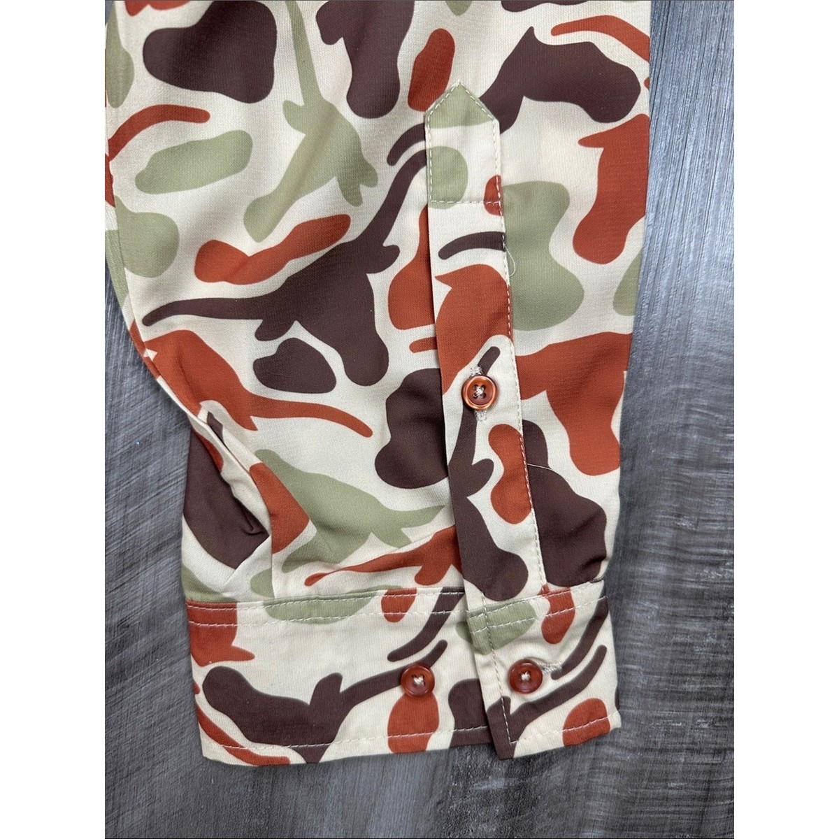 Texas Longhorns Amigo Provisions Camo Vented Long Sleeve Button Down - 2XL View 6
