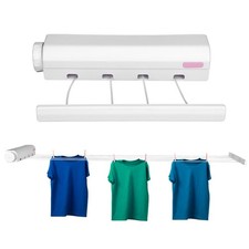 Retractable Clothesline Drying Rack, 4-Wire Pull Out Airer Clothes Drying Rope
