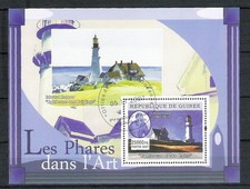 GUINEE BF Phare bon lot oblitere TTB VF CTO bonne côte
