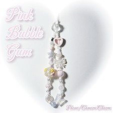 Pink Bubble Gum Phone Charm Cute Kawaii Phone Charm for Phone Accessory Pink