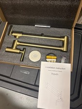 New Havin Gold Brass Pot Filler Wall Mount Commercial Faucet