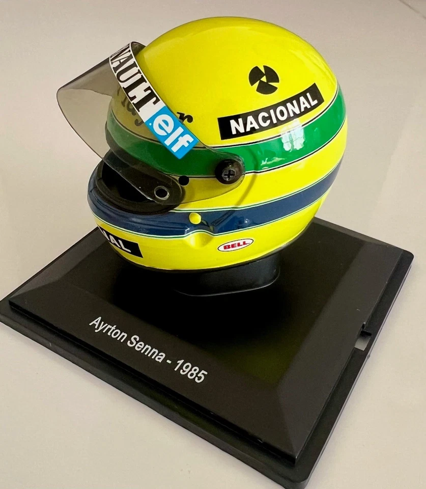 NEU F1 Ayrton Senna Lotus JPS 1985 seltener Helm Maßstab 1:5 Formel 1 DeAgostini - Bild 3 von 4