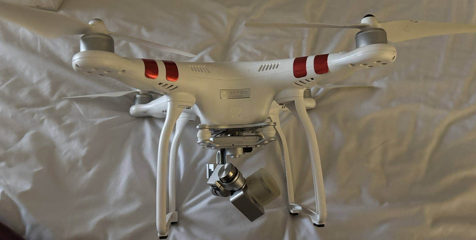DJI Phantom 3 Standard Quadcopter Drone with Camera, White/Red