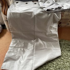 Dunhelm Silver Eyelet Curtains, 64 Wide 52 Drop