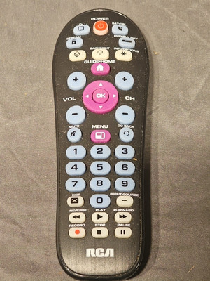 RCA 4-Device Universal Remote Control RCR414BHE Streaming Compatible Genuine OEM