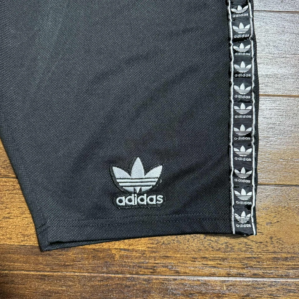 Pantalones Cortos Adidas Novieman de Colección RARO Para Hombres XL Negros Logotipo del Trifolio Gimnasio Entrenamiento Pantalones Cortos Foto 3 de 4