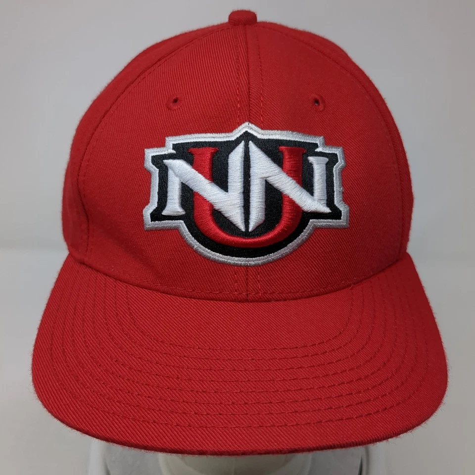 NNU Crusaders Fitted Baseball Hat Red 7 1/2 Embroidered The Game Pro - Image 2 of 4