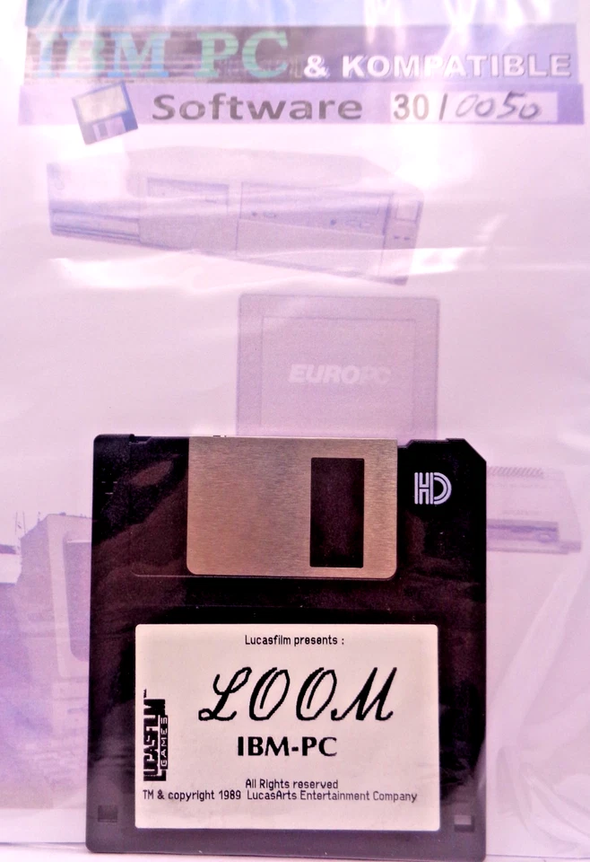 IBM PC -- LOOM (LUCASFILM GAMES - DISK)